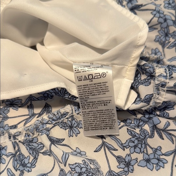 Banana Republic Floral Blue and White Dress new w/o tags 10 - Picture 13 of 14